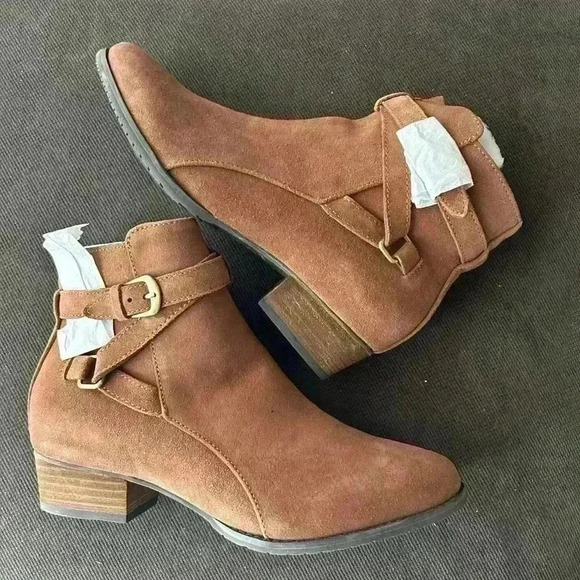 Aqua College B5725 Ankle Boots, Women's Size 8W, Brown - Picture 2 of 4